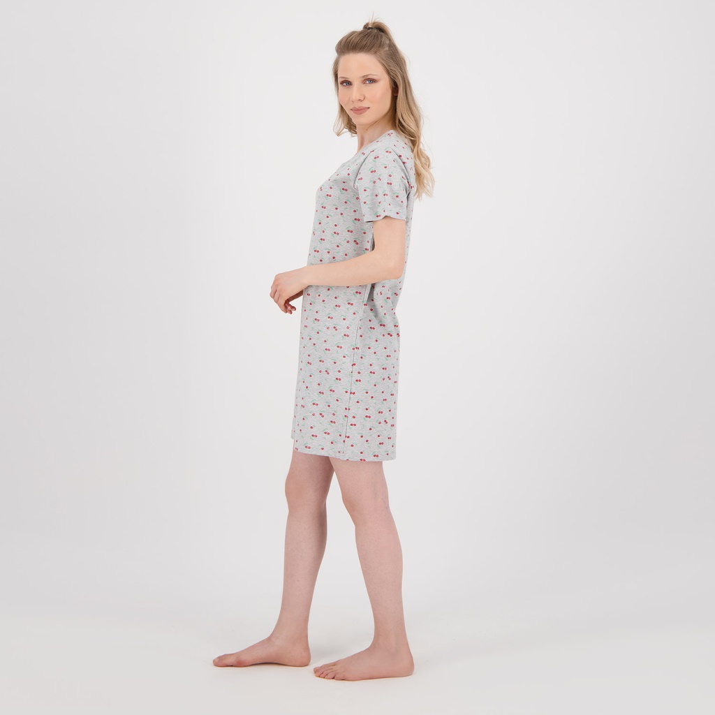 Robe de pyjama femme imprimé cerise