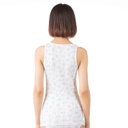 Débardeur senior en tricot côtelée fleurie