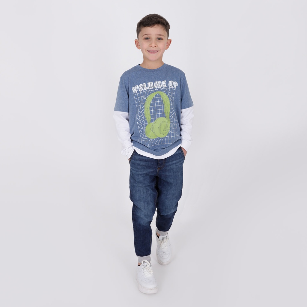 T-shirt garçon double manches VOLUME UP