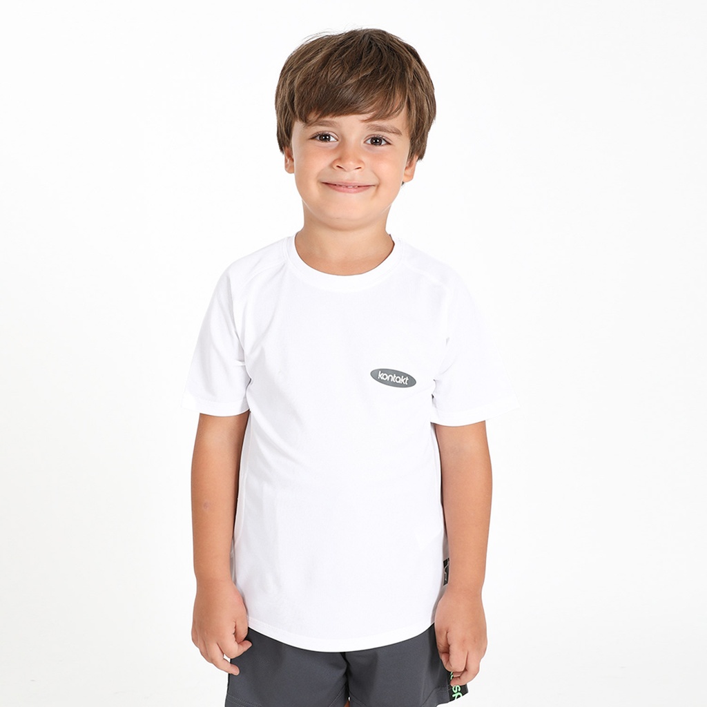 T-shirt de sport garçon manches courtes avec logo