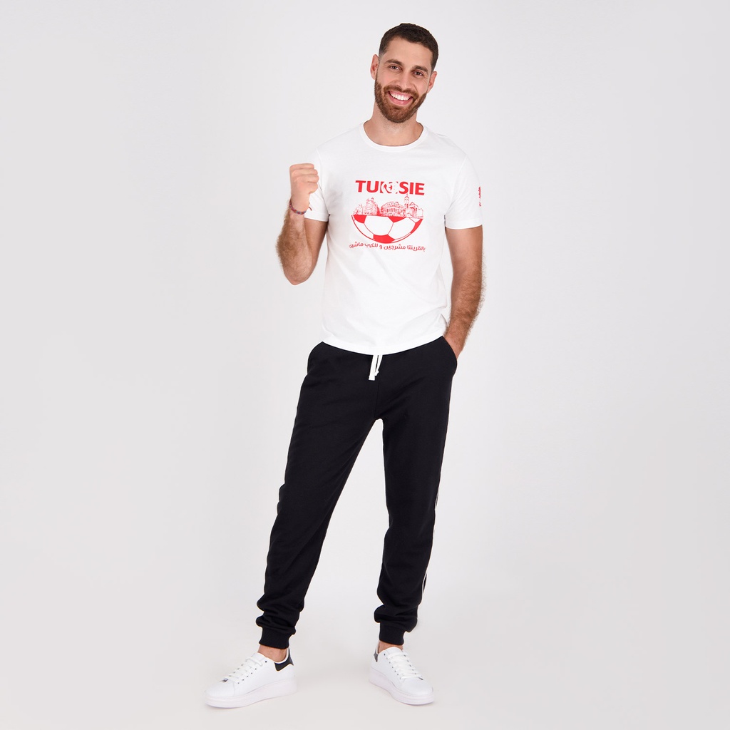 T-shirt unisexe manches courtes بالقرينتا مشرجين وللكوب ماشين