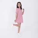 Robe fille manches courtes en molleton