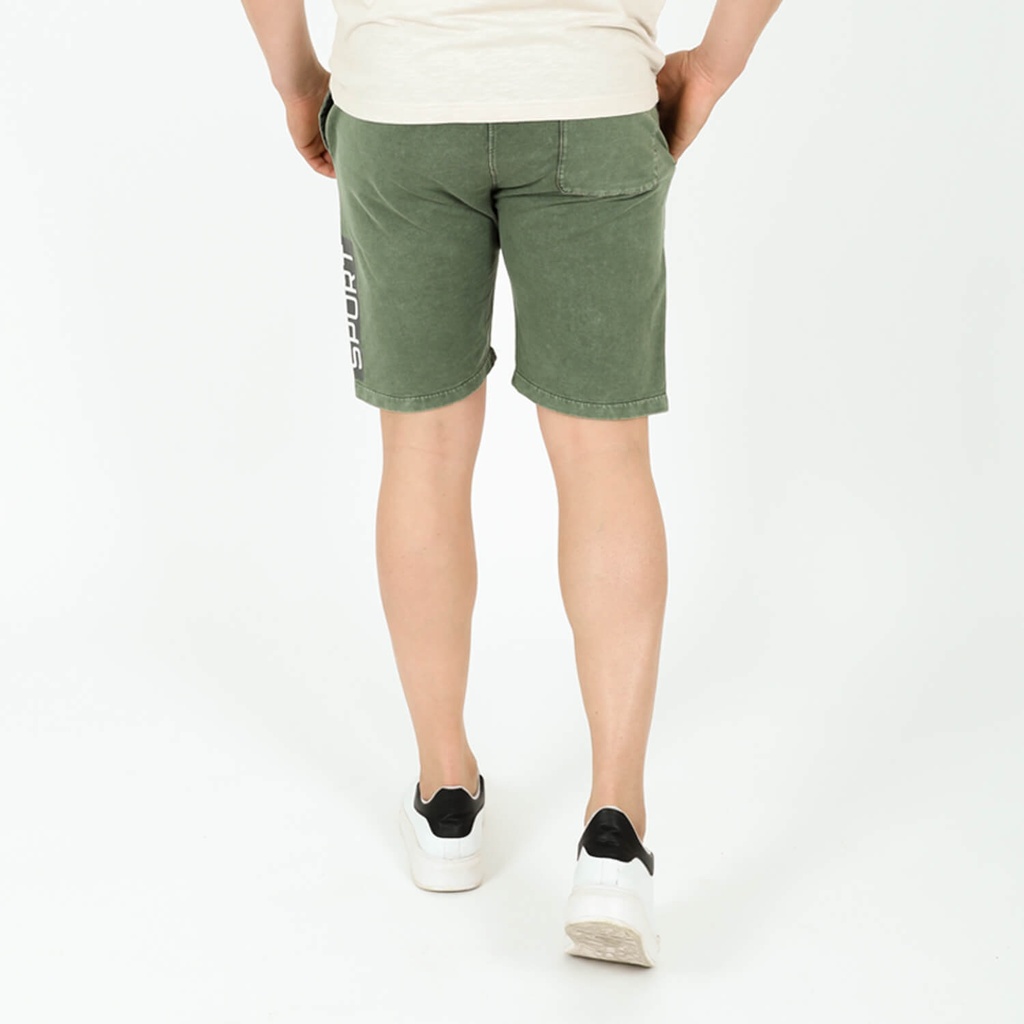 Short homme délavé en molleton