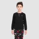 Pyjama garçon manches longues avec patte boutonnage