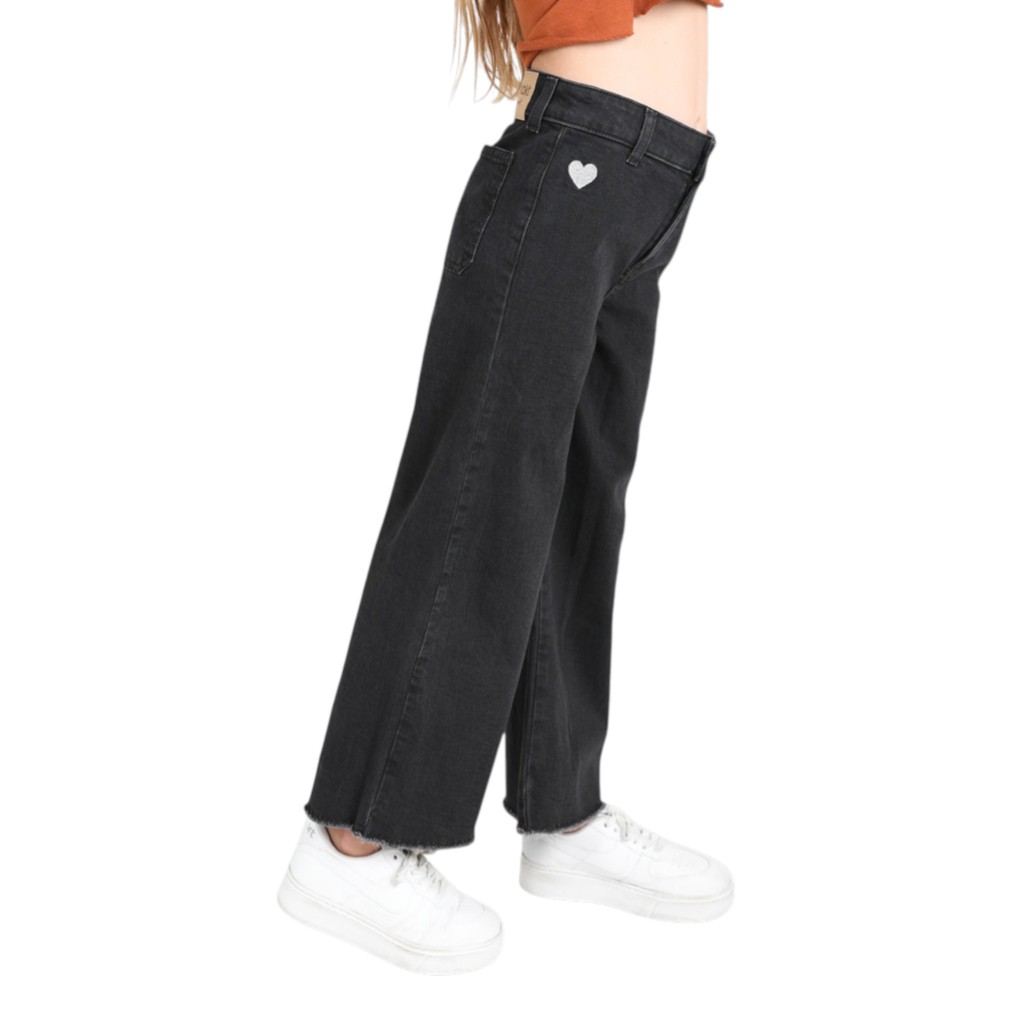 Wide leg jeans fille