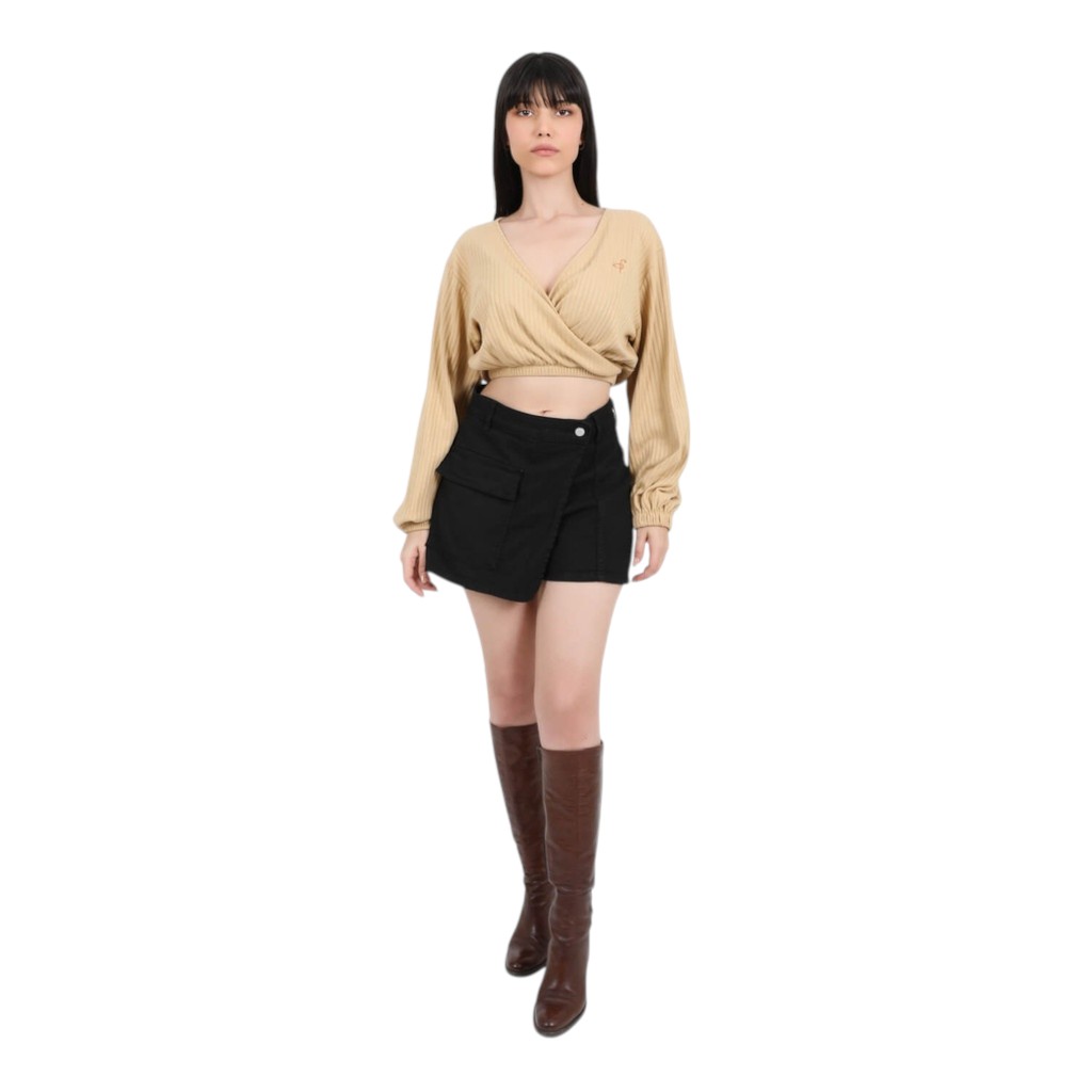 Cache coeur femme manches longues