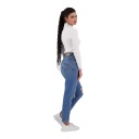 Body femme col cheminé en maille fine