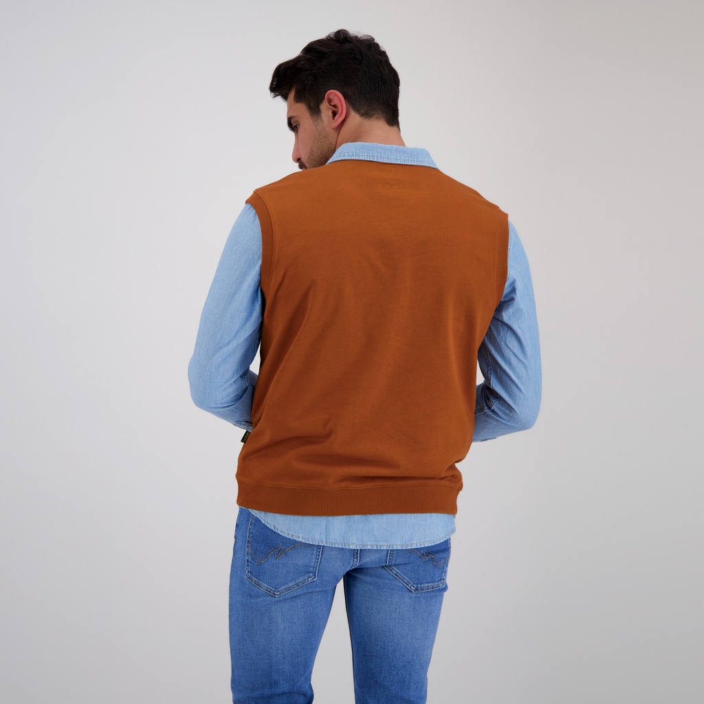 Sweat homme sans manches avec broderie