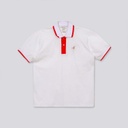 Polo homme manches courtes avec broderie et patte contrasté