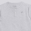 T-shirt bébé manches longues col tunisien