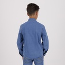 Chemise garçon avec poche poitrine en jeans
