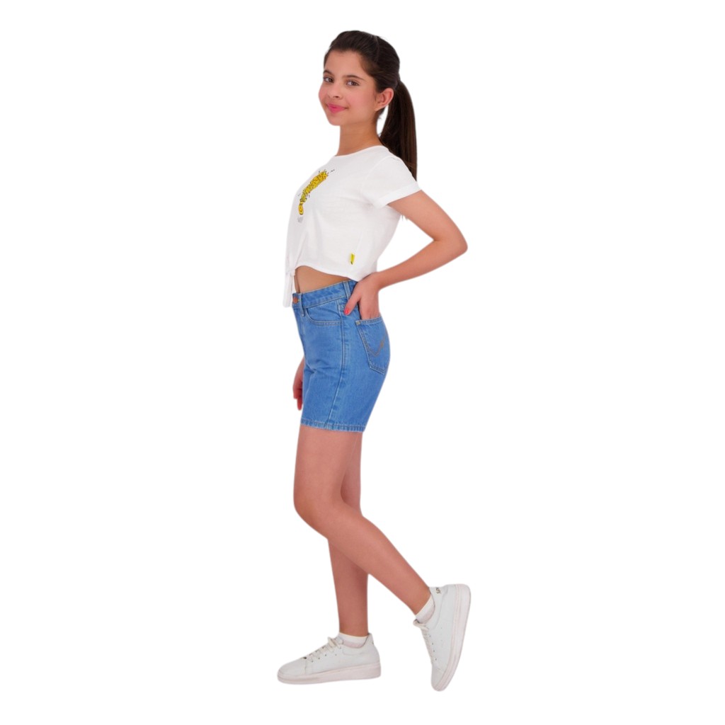 Short fille en jeans