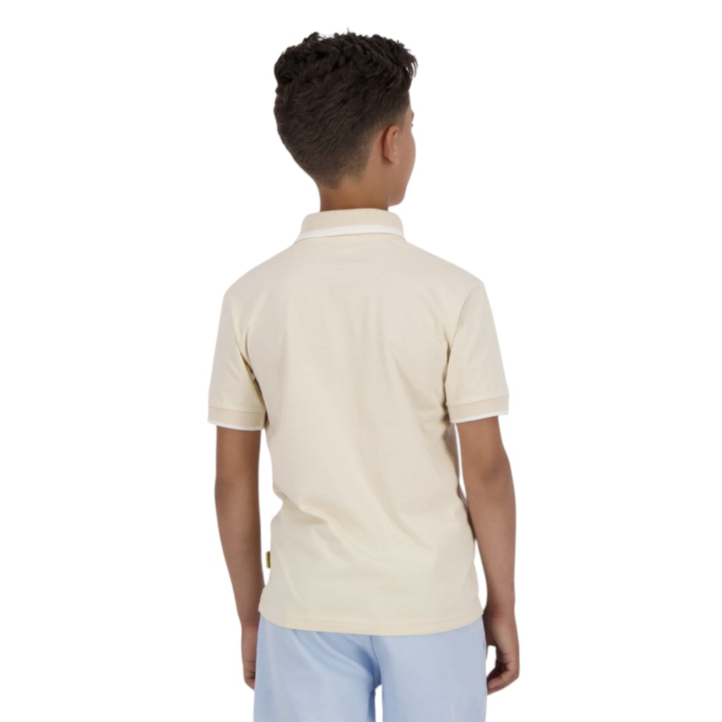 Polo garçon manches courtes en jersey avec broderie
