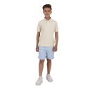 Polo garçon manches courtes en jersey avec broderie
