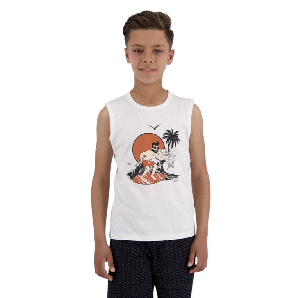 Ensemble garçon débardeur et short THE SURFER DALI