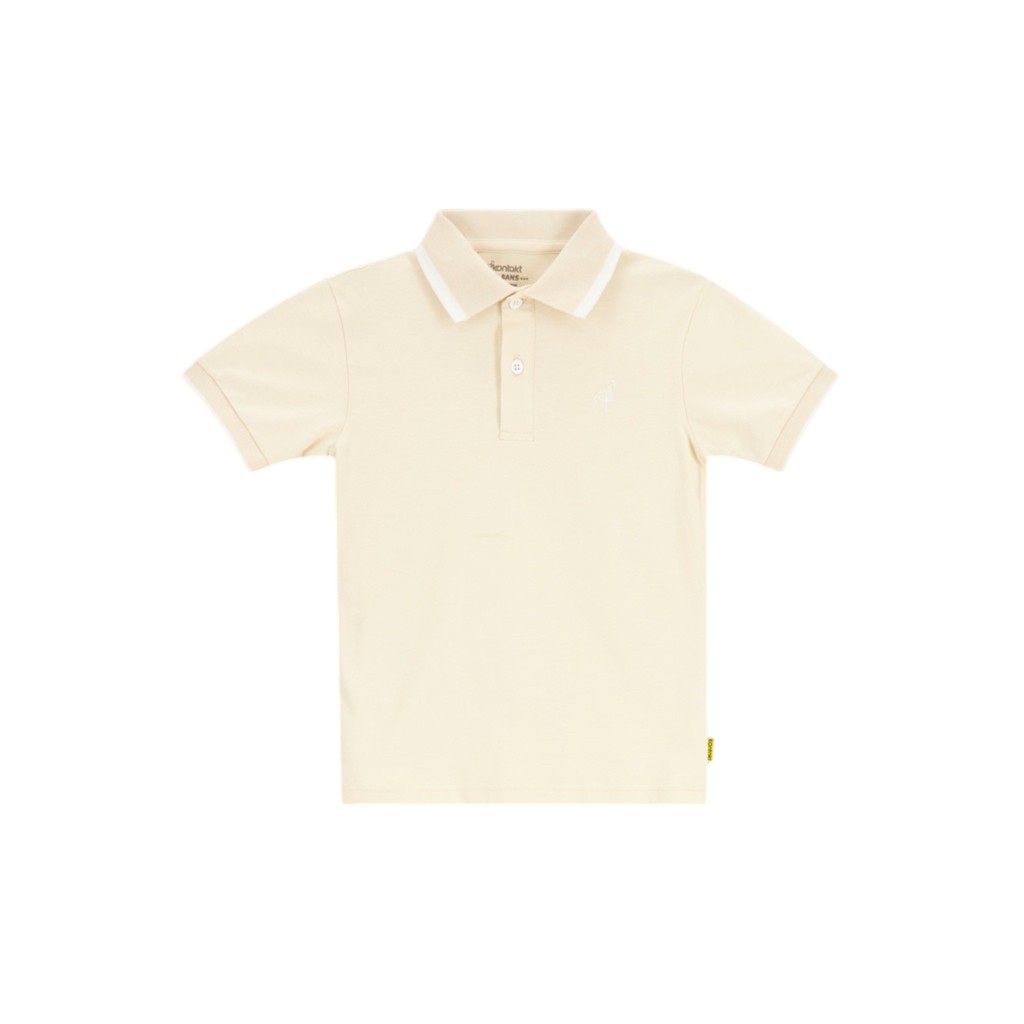Polo garçon manches courtes en jersey avec broderie