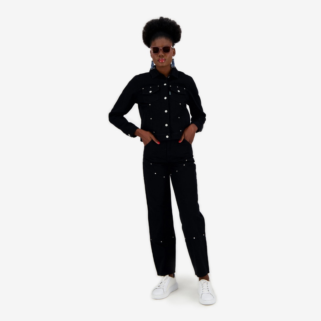 Regular jacket femme en jeans avec studs - KENZ