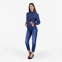 Chemise western cropped avec nœud