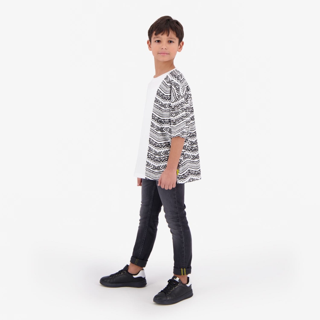 T-shirt oversized garçon manches courtes IMPRIME FORMES TEPSI