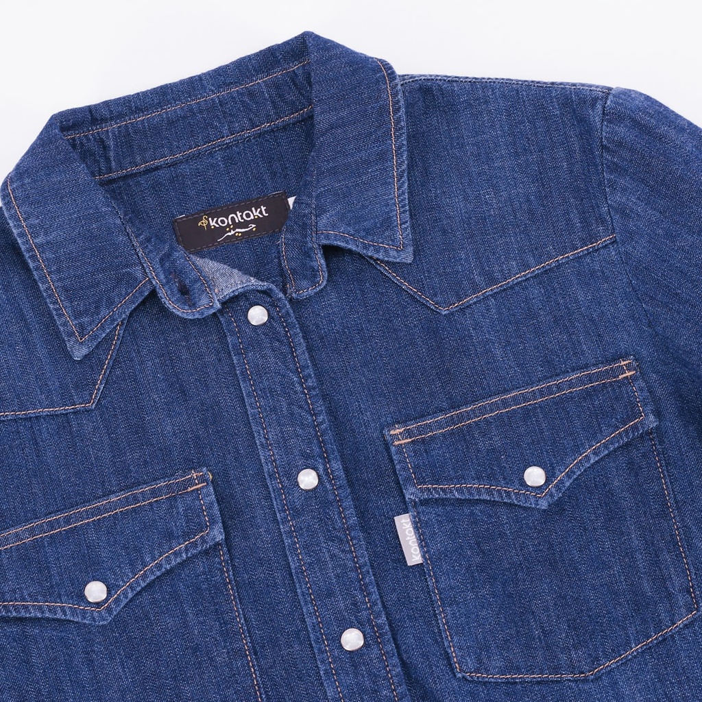 Chemise western cropped avec nœud