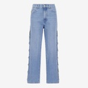 Ribcage femme avec passant croisée en jeans - RAYA 2.0