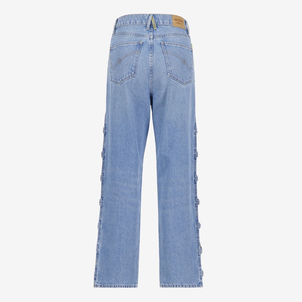 Ribcage femme avec passant croisée en jeans - RAYA 2.0