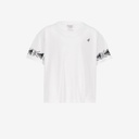 T-shirt oversized fille manches courtes avec des formes aux manches