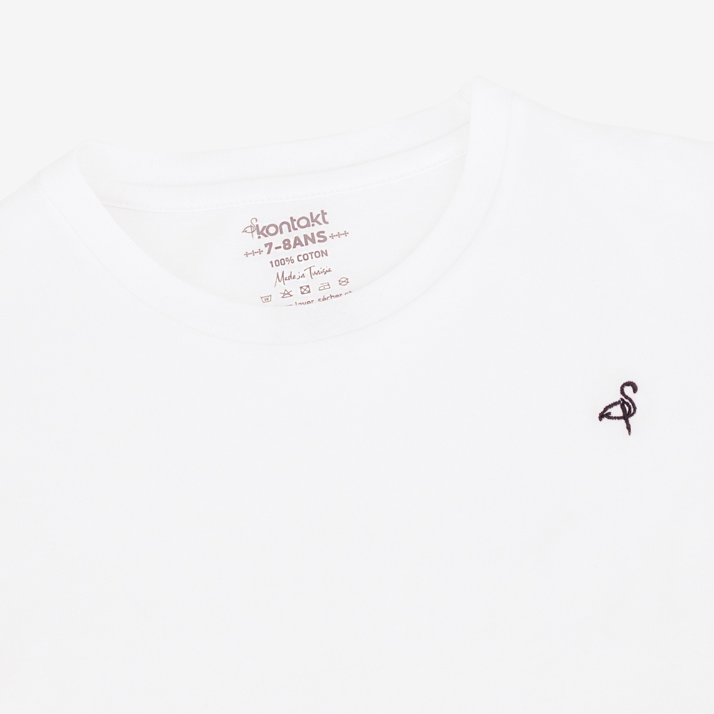 T-shirt oversized fille manches courtes avec des formes aux manches