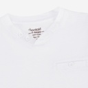 T-shirt garçon manches courtes col tunisien avec poche passepoilée