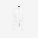 Blazer croisé femme sans manches-SAHAR