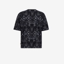 T-shirt oversized unisexe enfant manches courtes imprimé all over