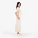 Jupe midi femme avec bande à la taille croisée