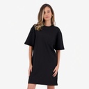 Robe sweat femme manches courtes avec poche plaquée