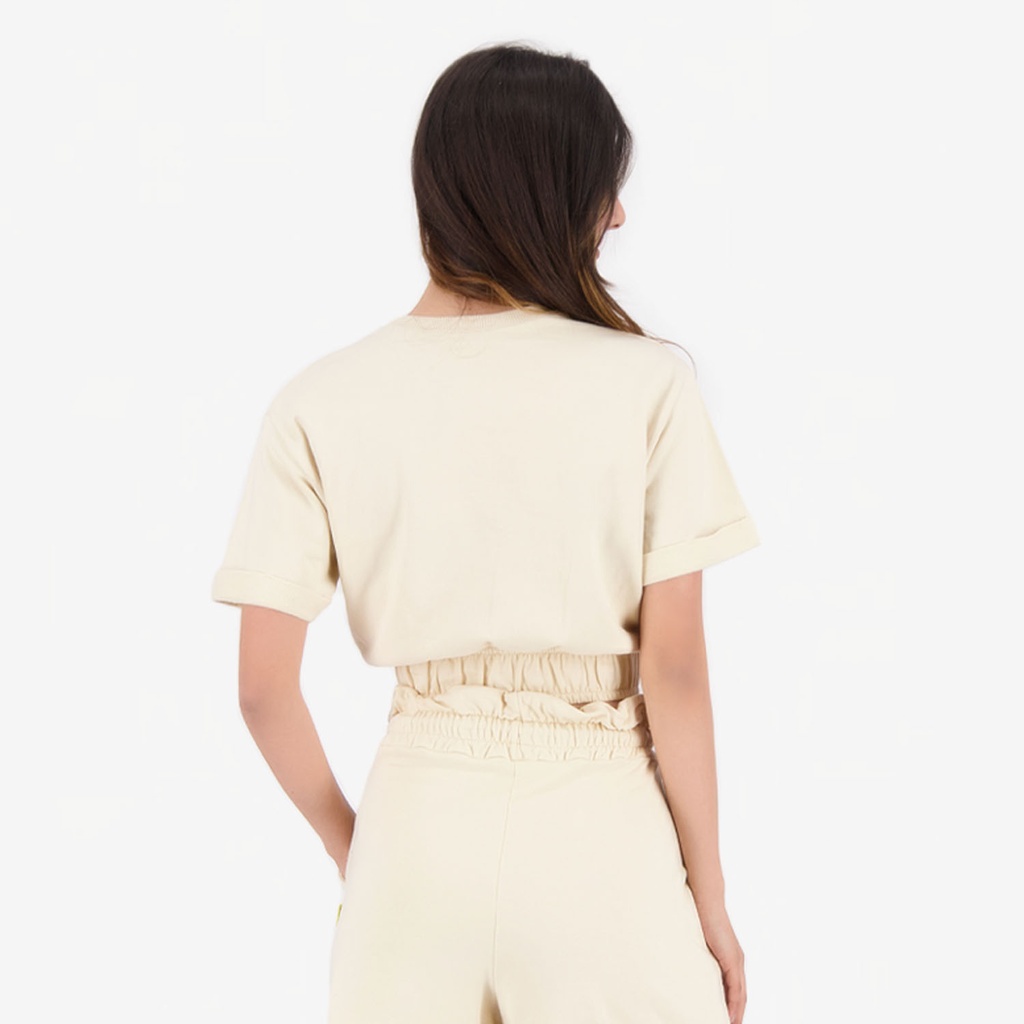 Sweat crop femme manches courtes  الوردة لي نحكي عليها