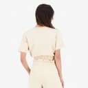 Sweat crop femme manches courtes  الوردة لي نحكي عليها