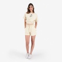 Sweat crop femme manches courtes  الوردة لي نحكي عليها