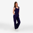 Combinaison femme col v avec élastique à la taille