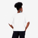 Sweat oversized femme manches courtes avec broderie