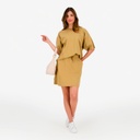 Sweat oversized femme manches courtes avec broderie