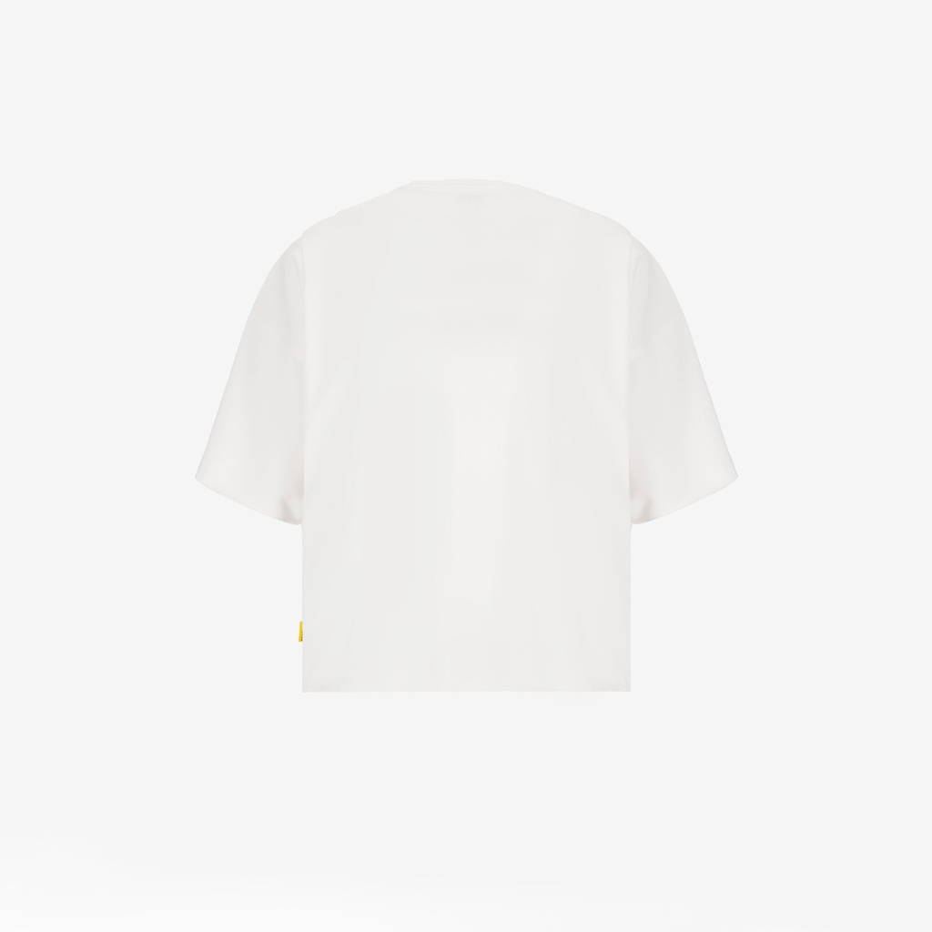 Sweat oversized femme manches courtes avec broderie