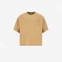 Sweat oversized femme manches courtes avec broderie