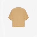 Sweat oversized femme manches courtes avec broderie