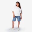 Bermuda cargo unisexe enfant en jeans avec rib