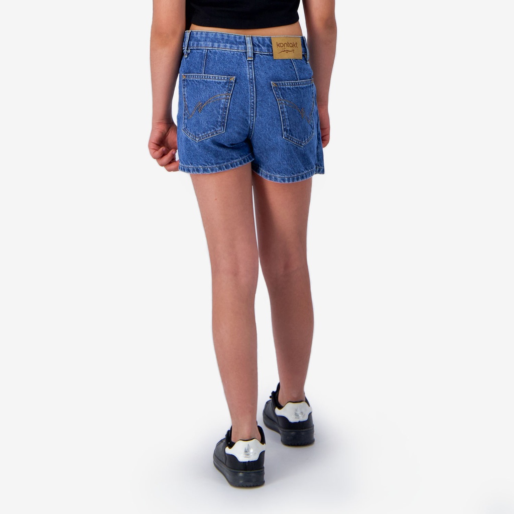 Skort fIlle avec noued en jeans