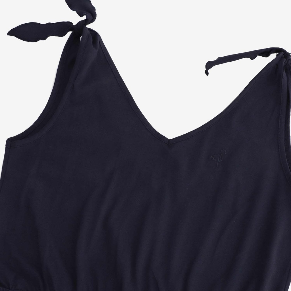 Combinaison femme col v avec élastique à la taille