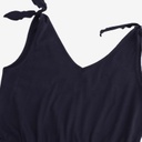 Combinaison femme col v avec élastique à la taille