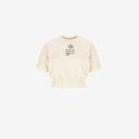 Sweat crop fille manches courte الوردة لي نحكي عليها