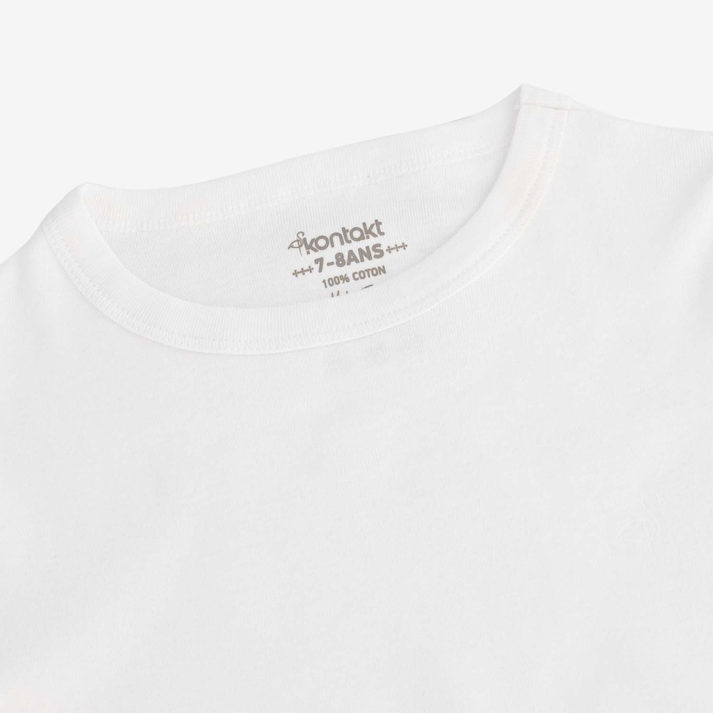 T-shirt fille manches courtes avec nœuds sur le cotés