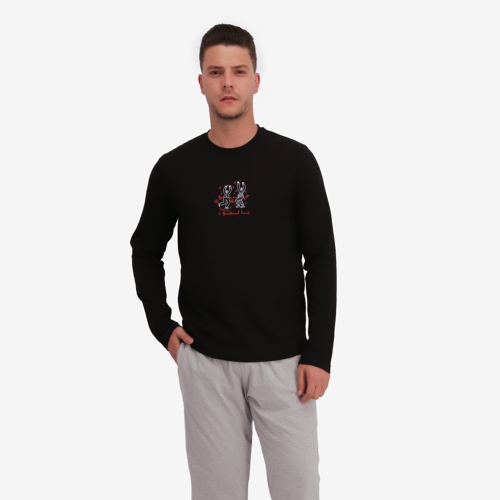 Pyjama homme manches longues جو بالضوء