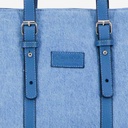 Mini cabas femme en jeans et cuir